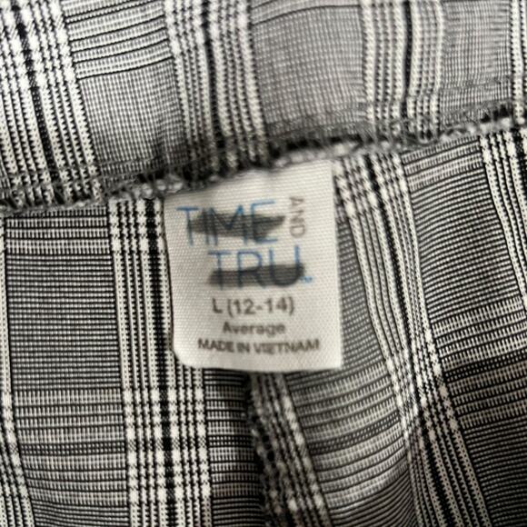 Vintage Y2K Gray Plaid Cropped Trousers Elastic Waist Checkered - Picture 7 of 7